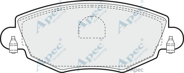 APEC BRAKING Комплект тормозных колодок, дисковый тормоз PAD1174
